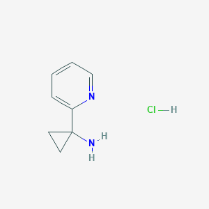 molecular formula C8H11ClN2 B1487722 1-(Pyridin-2-yl)cyclopropanamine hydrochloride CAS No. 437985-36-9