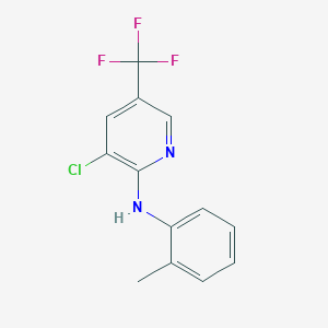 molecular formula C13H10ClF3N2 B1487725 3-Chloro-N-(2-methylphenyl)-5-(trifluoromethyl)-2-pyridinamine CAS No. 1220030-47-6