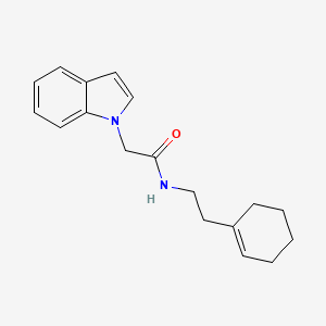 molecular formula C18H22N2O B14877266 N-(2-(cyclohex-1-en-1-yl)ethyl)-2-(1H-indol-1-yl)acetamide 