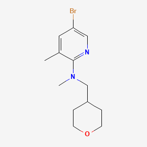 molecular formula C13H19BrN2O B1487730 N-(5-溴-3-甲基-2-吡啶基)-N-甲基-N-(四氢-2H-吡喃-4-基甲基)胺 CAS No. 1220036-22-5