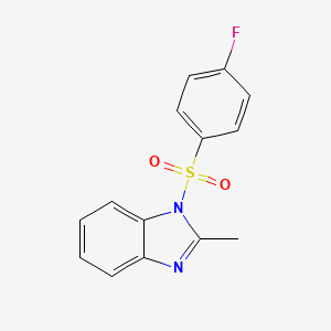 molecular formula C14H11FN2O2S B14877311 1-[(4-fluorophenyl)sulfonyl]-2-methyl-1H-benzimidazole 