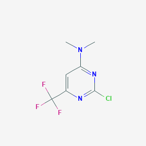 molecular formula C7H7ClF3N3 B1487734 2-chloro-N,N-dimethyl-6-(trifluoromethyl)pyrimidin-4-amine CAS No. 1334148-14-9