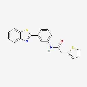 molecular formula C19H14N2OS2 B14877368 N-(3-(benzo[d]thiazol-2-yl)phenyl)-2-(thiophen-2-yl)acetamide 