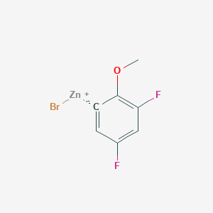 molecular formula C7H5BrF2OZn B14877391 3,5-Difluoro-2-methoxyphenylZinc bromide 