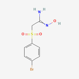 molecular formula C8H9BrN2O3S B14877392 4-Bromobenzenesulphonylacetamide oxime 