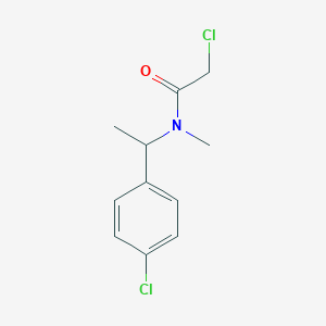molecular formula C11H13Cl2NO B1487742 2-chloro-N-[1-(4-chlorophenyl)ethyl]-N-methylacetamide CAS No. 40023-12-9
