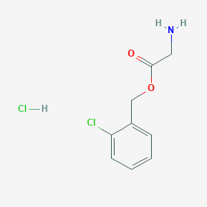 molecular formula C9H11Cl2NO2 B1487744 (2-Chlorophenyl)methyl 2-aminoacetate hydrochloride CAS No. 1306605-59-3