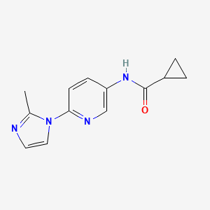 molecular formula C13H14N4O B14877530 N-(6-(2-methyl-1H-imidazol-1-yl)pyridin-3-yl)cyclopropanecarboxamide 