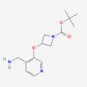 molecular formula C14H21N3O3 B14877550 Tert-butyl 3-((4-(aminomethyl)pyridin-3-yl)oxy)azetidine-1-carboxylate 