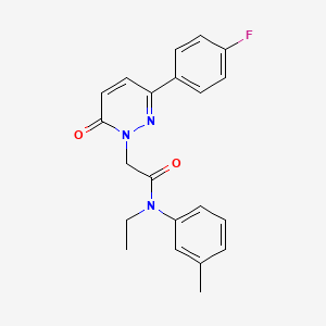 molecular formula C21H20FN3O2 B14877570 N-ethyl-2-(3-(4-fluorophenyl)-6-oxopyridazin-1(6H)-yl)-N-(m-tolyl)acetamide 