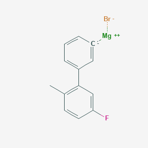 molecular formula C13H10BrFMg B14877601 magnesium;4-fluoro-1-methyl-2-phenylbenzene;bromide 