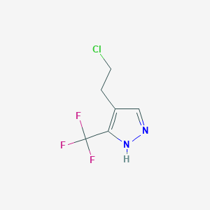molecular formula C6H6ClF3N2 B1487761 4-(2-Chloroethyl)-3-(trifluoromethyl)pyrazole CAS No. 1284226-91-0