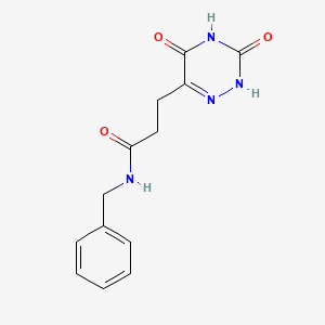 molecular formula C13H14N4O3 B14877612 N-benzyl-3-(3,5-dioxo-2,3,4,5-tetrahydro-1,2,4-triazin-6-yl)propanamide 