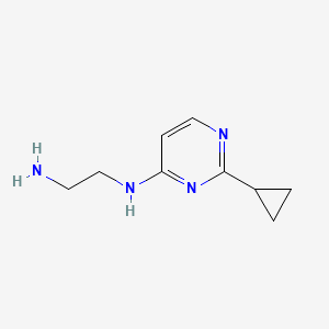 molecular formula C9H14N4 B14877624 N1-(2-cyclopropylpyrimidin-4-yl)ethane-1,2-diamine 