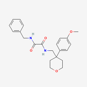 molecular formula C22H26N2O4 B14877638 N-benzyl-N'-{[4-(4-methoxyphenyl)tetrahydro-2H-pyran-4-yl]methyl}ethanediamide 