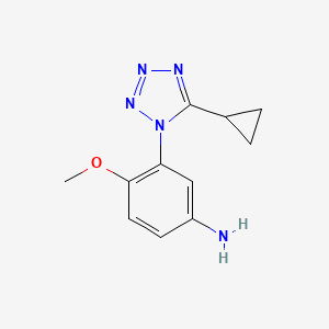 molecular formula C11H13N5O B1487764 3-(5-环丙基-1H-1,2,3,4-四唑-1-基)-4-甲氧基苯胺 CAS No. 1275491-84-3