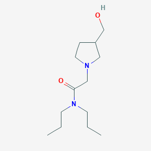 molecular formula C13H26N2O2 B1487766 2-[3-(hydroxymethyl)pyrrolidin-1-yl]-N,N-dipropylacetamide CAS No. 1273930-57-6