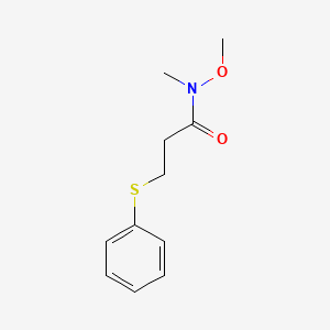 molecular formula C11H15NO2S B14877665 N-methoxy-N-methyl-3-(phenylthio)propanamide 