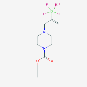 molecular formula C12H21BF3KN2O2 B1487770 Potassium 3-(4-boc-piperazin-1-YL)prop-1-EN-2-yltrifluoroborate CAS No. 1357559-61-5