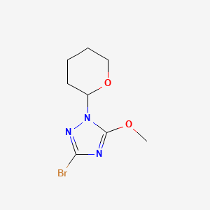 molecular formula C8H12BrN3O2 B1487771 3-Bromo-5-methoxy-1-(tetrahydro-2H-pyran-2-yl)-1H-1,2,4-triazole CAS No. 1338495-01-4