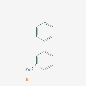 molecular formula C13H11BrZn B14877745 3-(4-Methylphenyl)phenylZinc bromide 