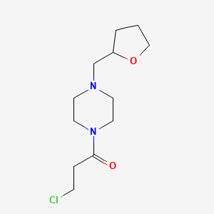 molecular formula C12H21ClN2O2 B1487776 3-Chloro-1-{4-[(oxolan-2-yl)methyl]piperazin-1-yl}propan-1-one CAS No. 1178838-61-3
