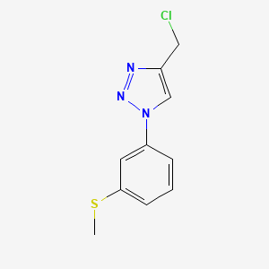 molecular formula C10H10ClN3S B1487779 4-(chloromethyl)-1-[3-(methylsulfanyl)phenyl]-1H-1,2,3-triazole CAS No. 1249351-51-6