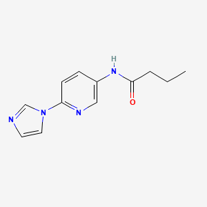 molecular formula C12H14N4O B14877808 N-(6-(1H-imidazol-1-yl)pyridin-3-yl)butyramide 