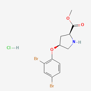 Methyl (2S,4S)-4-(2,4-dibromophenoxy)-2-pyrrolidinecarboxylate hydrochloride