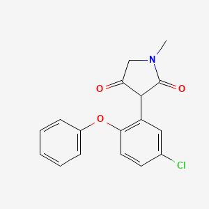 molecular formula C17H14ClNO3 B1487790 3-(5-Chloro-2-phenoxyphenyl)-1-methylpyrrolidine-2,4-dione CAS No. 1162120-35-5