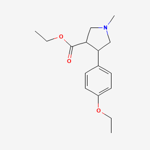molecular formula C16H23NO3 B14877915 Ethyl 4-(4-ethoxyphenyl)-1-methylpyrrolidine-3-carboxylate 