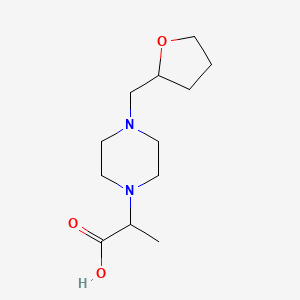 2-{4-[(Oxolan-2-yl)methyl]piperazin-1-yl}propanoic acid