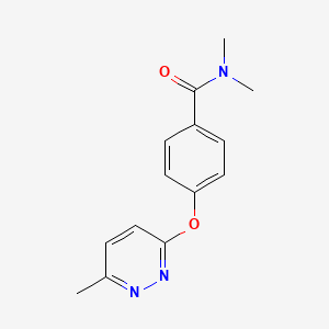 molecular formula C14H15N3O2 B14878018 N,N-dimethyl-4-((6-methylpyridazin-3-yl)oxy)benzamide 