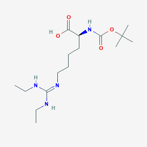 molecular formula C16H32N4O4 B14878064 N-alpha-t-Butyloxycarbonyl-N,N'-beta-ethyl-L-homoarginine 