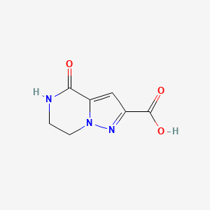 molecular formula C7H7N3O3 B1487807 4-氧代-4,5,6,7-四氢吡唑并[1,5-a]吡嗪-2-羧酸 CAS No. 1029721-02-5