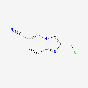 molecular formula C9H6ClN3 B1487810 2-(Chloromethyl)imidazo[1,2-a]pyridine-6-carbonitrile CAS No. 885275-72-9