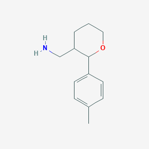 [2-(4-Methylphenyl)oxan-3-yl]methanamine