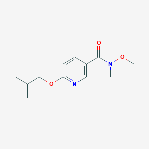 molecular formula C12H18N2O3 B14878251 6-isobutoxy-N-methoxy-N-methylnicotinamide 