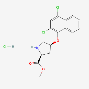 Methyl (2S,4S)-4-[(2,4-dichloro-1-naphthyl)oxy]-2-pyrrolidinecarboxylate hydrochloride