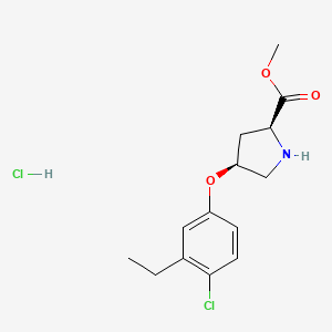 Methyl (2S,4S)-4-(4-chloro-3-ethylphenoxy)-2-pyrrolidinecarboxylate hydrochloride