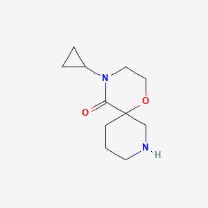 molecular formula C11H18N2O2 B14878452 4-Cyclopropyl-1-oxa-4,8-diazaspiro[5.5]undecan-5-one 