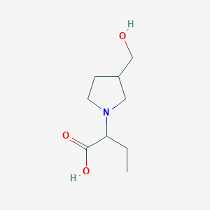 2-[3-(Hydroxymethyl)pyrrolidin-1-yl]butanoic acid
