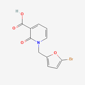 1-((5-Bromofuran-2-yl)methyl)-2-oxo-1,2-dihydropyridine-3-carboxylic acid