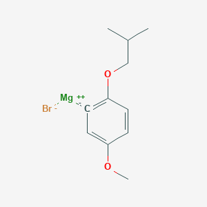 molecular formula C11H15BrMgO2 B14878516 (2-i-Butyloxy-5-methoxyphenyl)magnesium bromide 