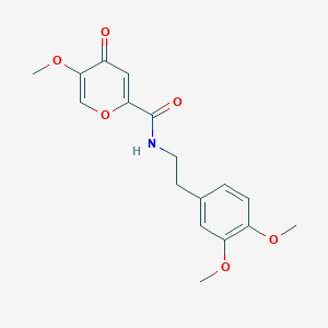 molecular formula C17H19NO6 B14878533 N-(3,4-dimethoxyphenethyl)-5-methoxy-4-oxo-4H-pyran-2-carboxamide 
