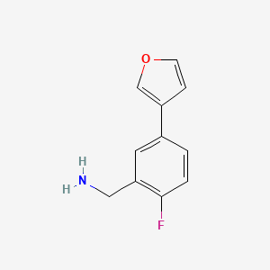 (2-Fluoro-5-(furan-3-yl)phenyl)methanamine