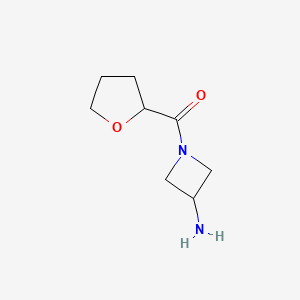 molecular formula C8H14N2O2 B1487861 1-(Oxolane-2-carbonyl)azetidin-3-amine CAS No. 1343931-87-2