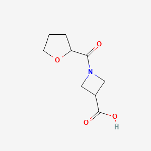 molecular formula C9H13NO4 B1487866 1-(Oxolane-2-carbonyl)azetidine-3-carboxylic acid CAS No. 1339405-12-7