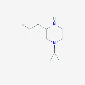 molecular formula C11H22N2 B1487868 1-Cyclopropyl-3-(2-methylpropyl)piperazine CAS No. 1248907-63-2