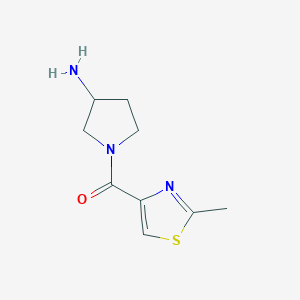 molecular formula C9H13N3OS B1487870 (3-Aminopyrrolidin-1-yl)(2-methylthiazol-4-yl)methanone CAS No. 1700447-68-2